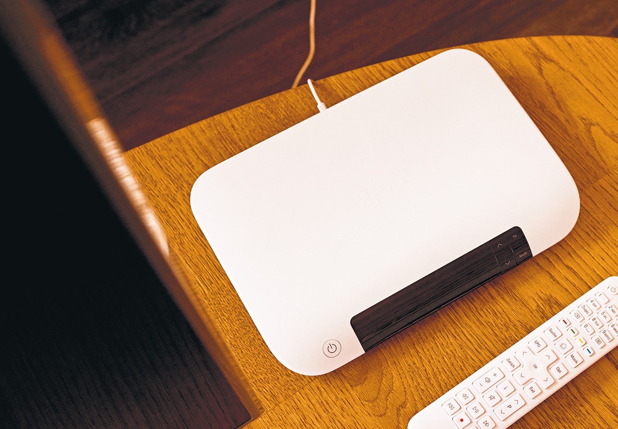 A router on a table