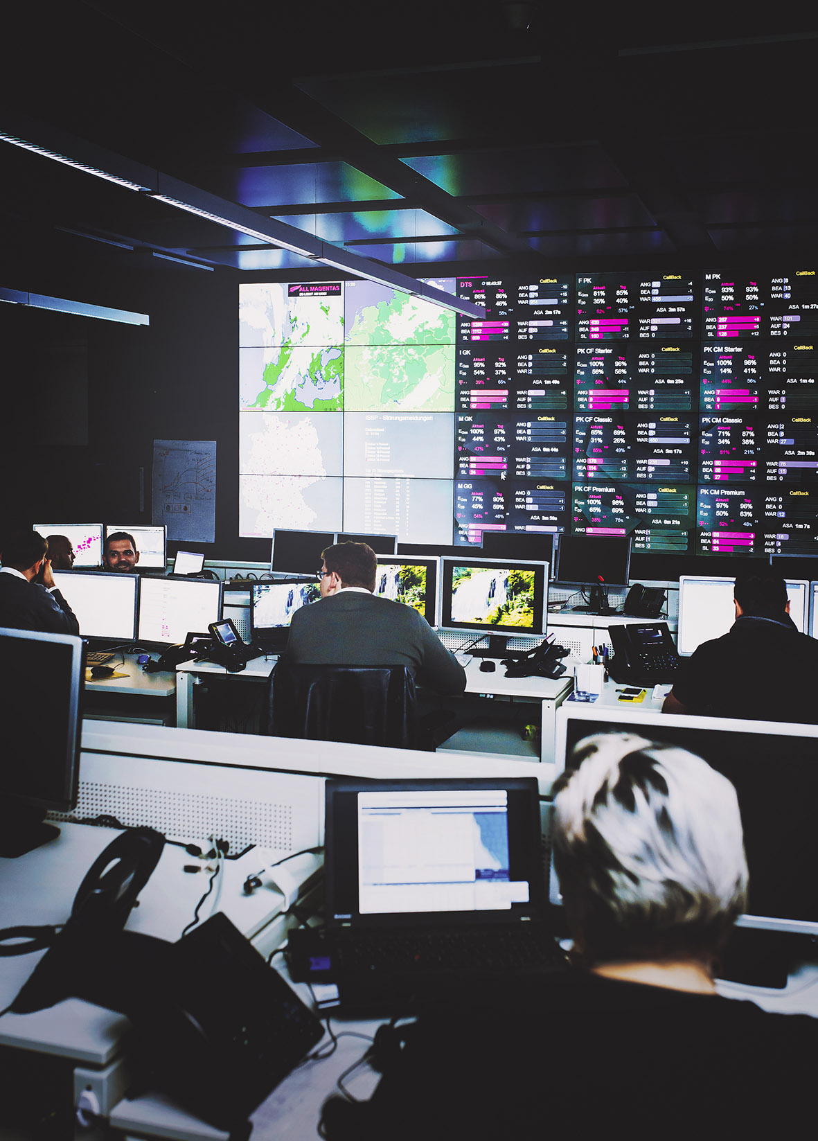 Bild meherer Computer, die Assets tracken.